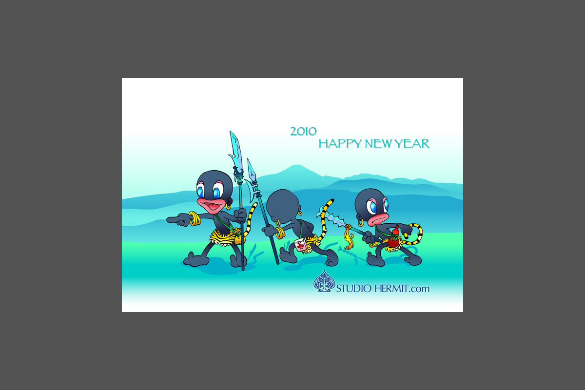 STUDIOHERMIT 2010 newyear illust