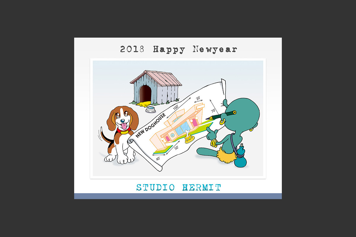 STUDIOHERMIT 2018 newyear illust